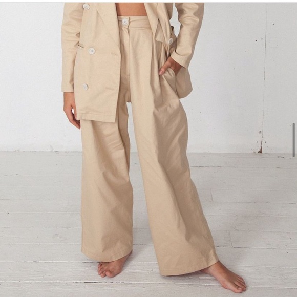 BOHEME twill trousers sand new size 4 - Picture 6 of 6